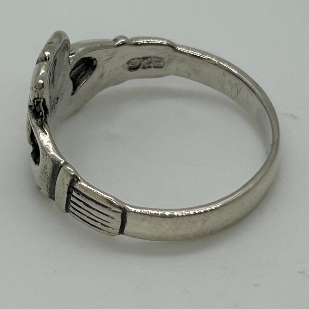 Vintage Sterling Silver Claddagh Ring Irish Celtic Jewelry Signed HVP 925 Size 6 - Picture 6 of 11